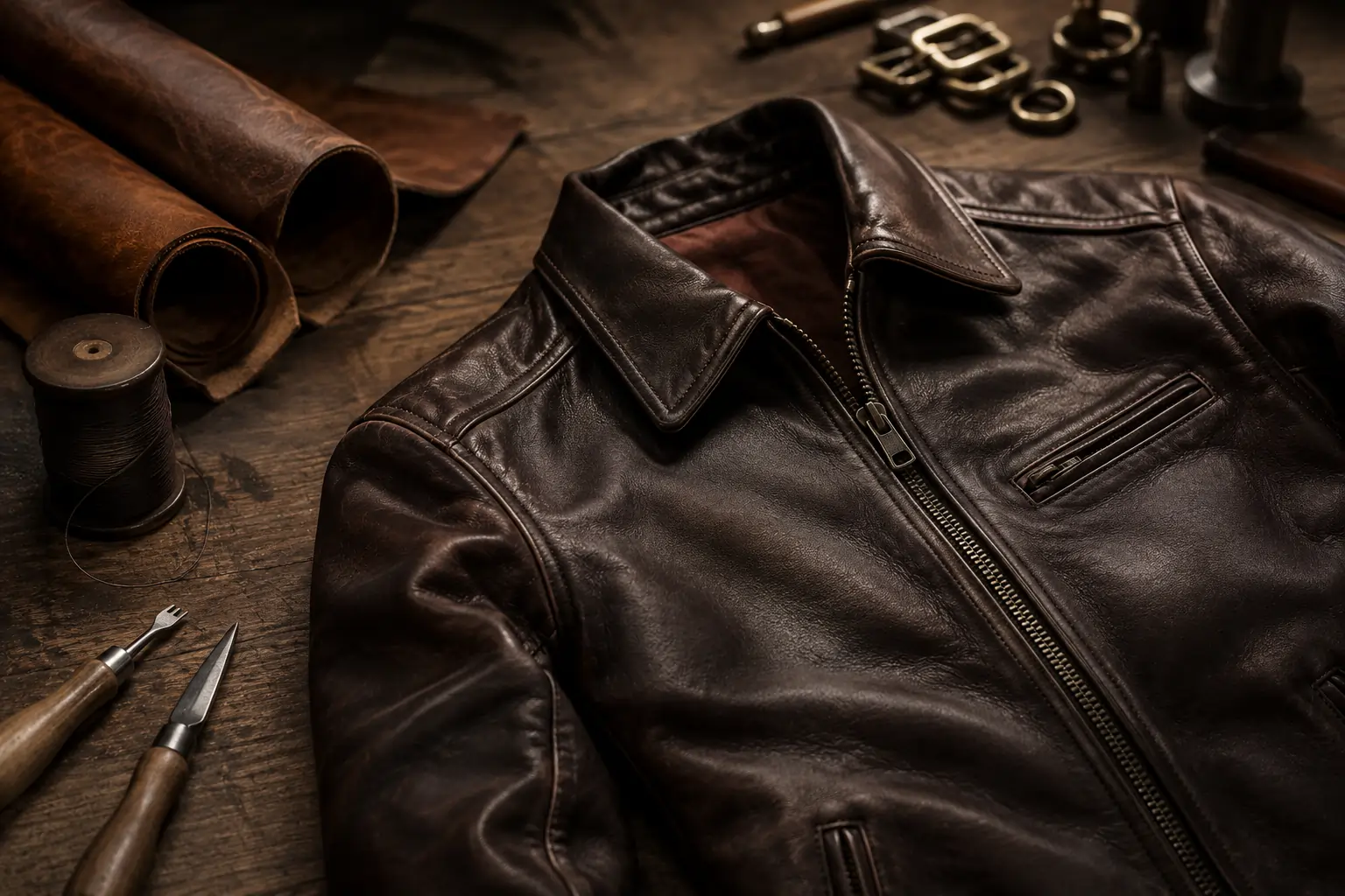 Leather jacket craftsmanship